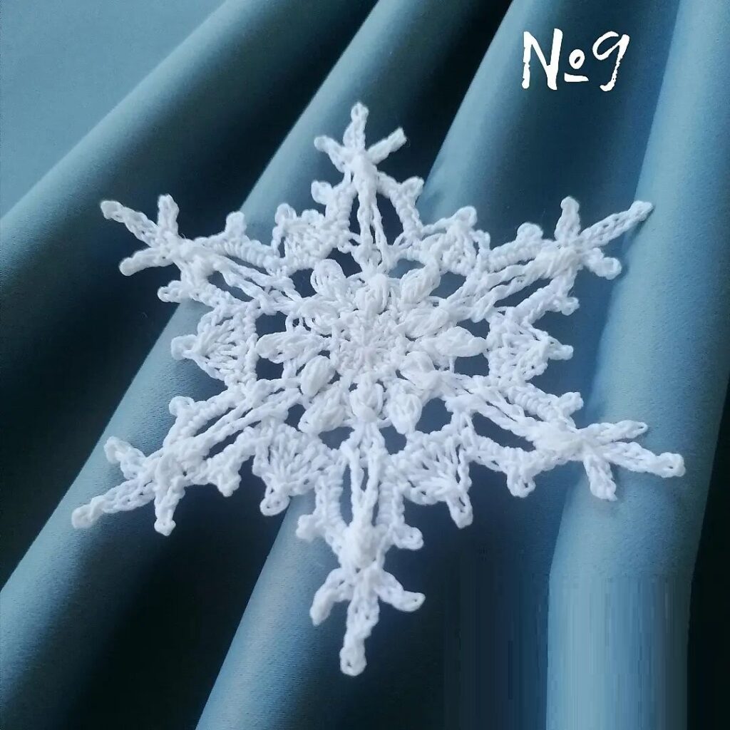 knitted snowflakes