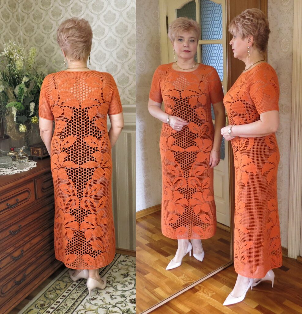 вязаное платье