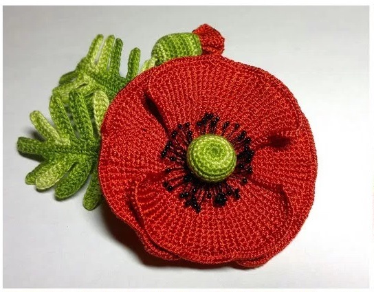 crochet poppy