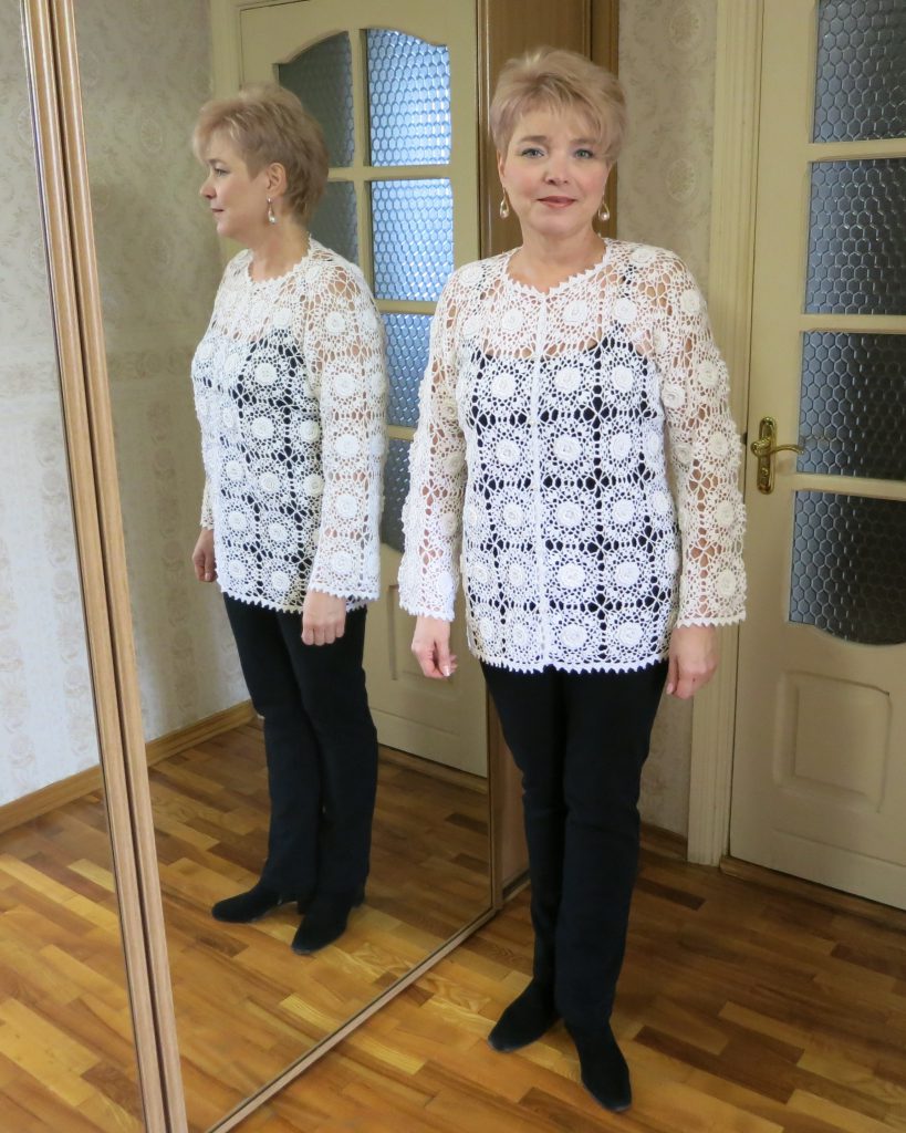 ажурный кардиган
