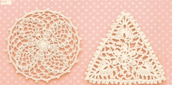 Small crochet motifs 10 cm.