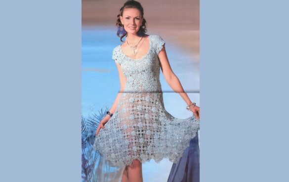 knitted dress with motifs