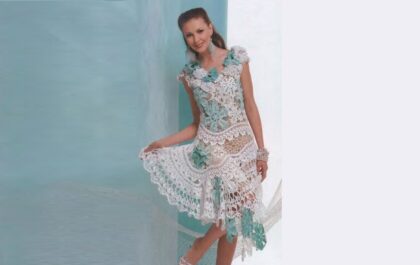 вязаное платье крючком