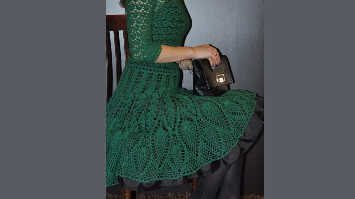 Мохеровое платье – Изумрудная дымка