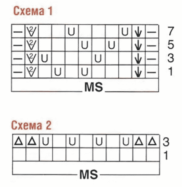 схема вязания спицами