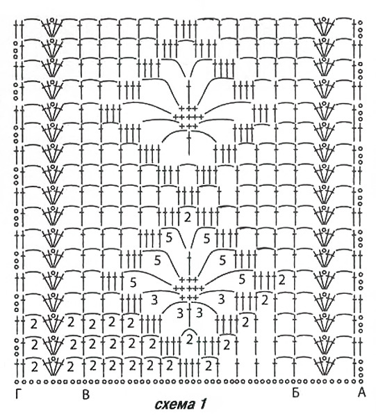 Узор крючком паук схема