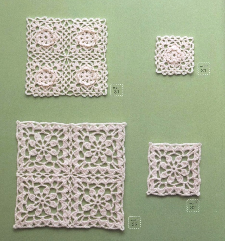квадратный мотив крючком
