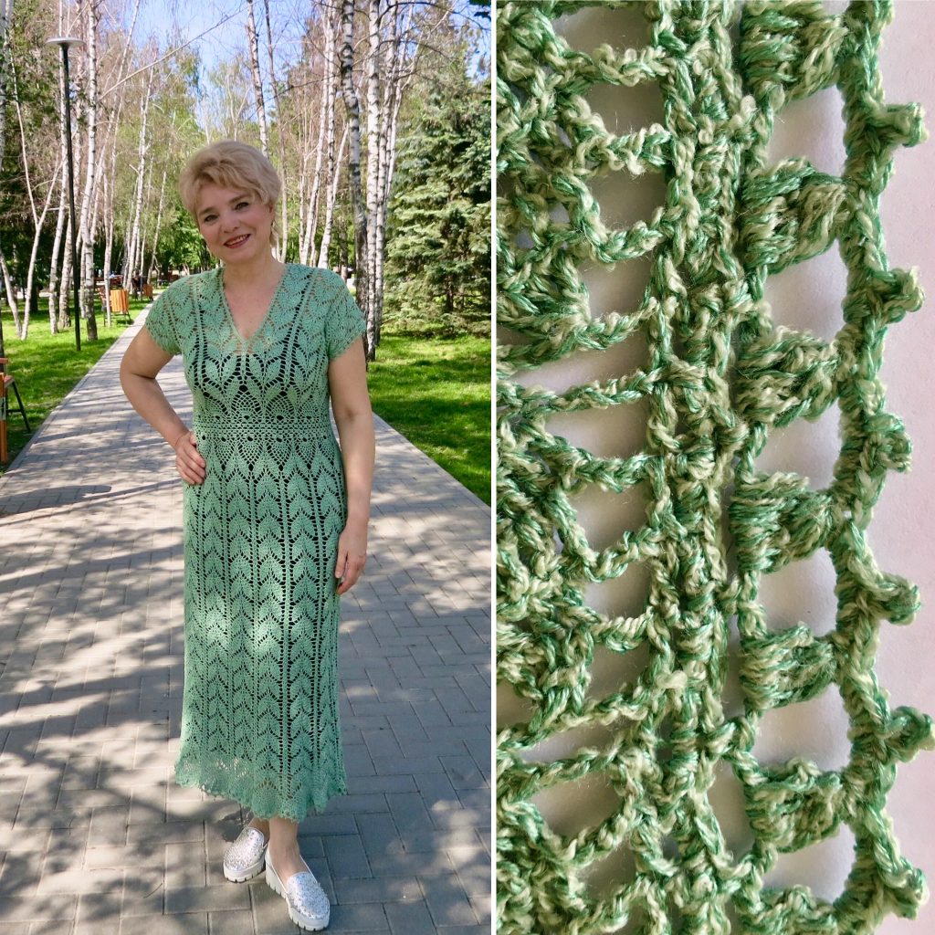 вязаное платье