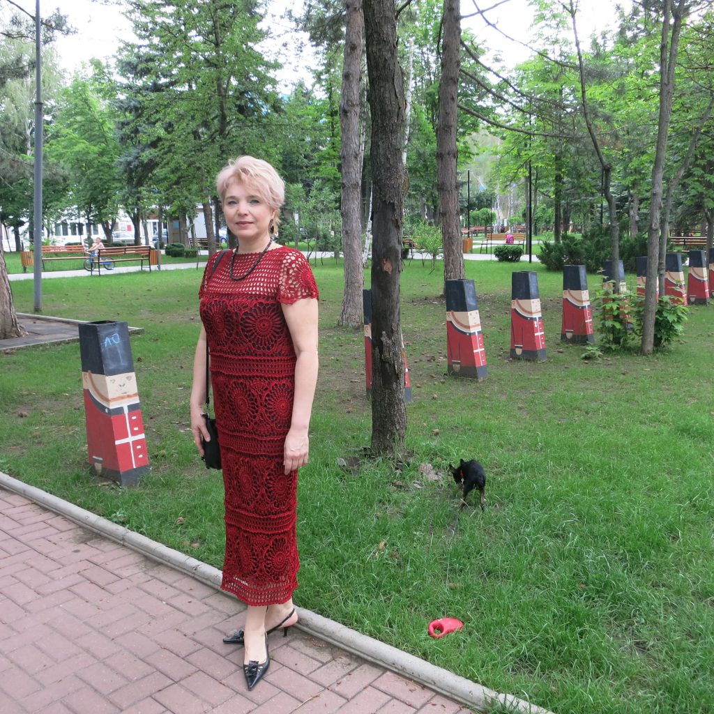 вязаное платье крючком