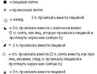 условные обозначения