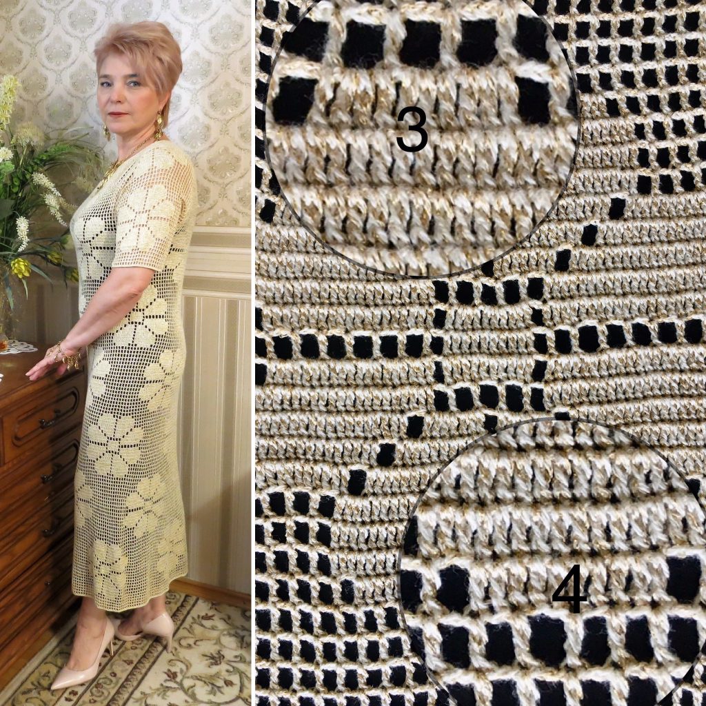 вязаное платье крючком