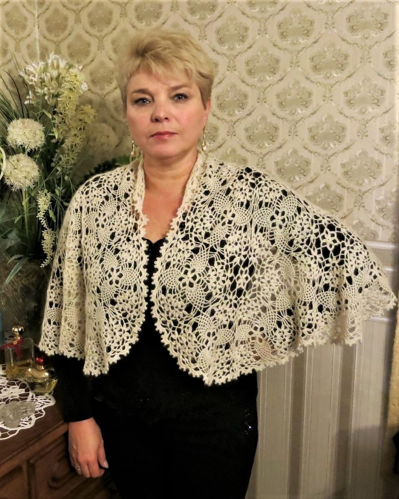 шаль крючком