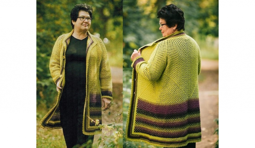 Crochet autumn coat