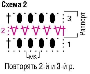 схема вязания крючком