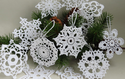 схема снежинок крючком