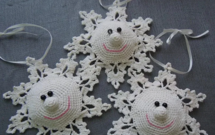 схема снежинок крючком