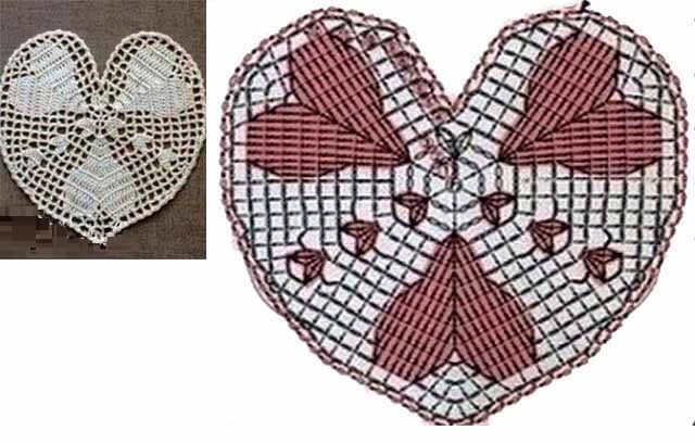 вязаные сердечки