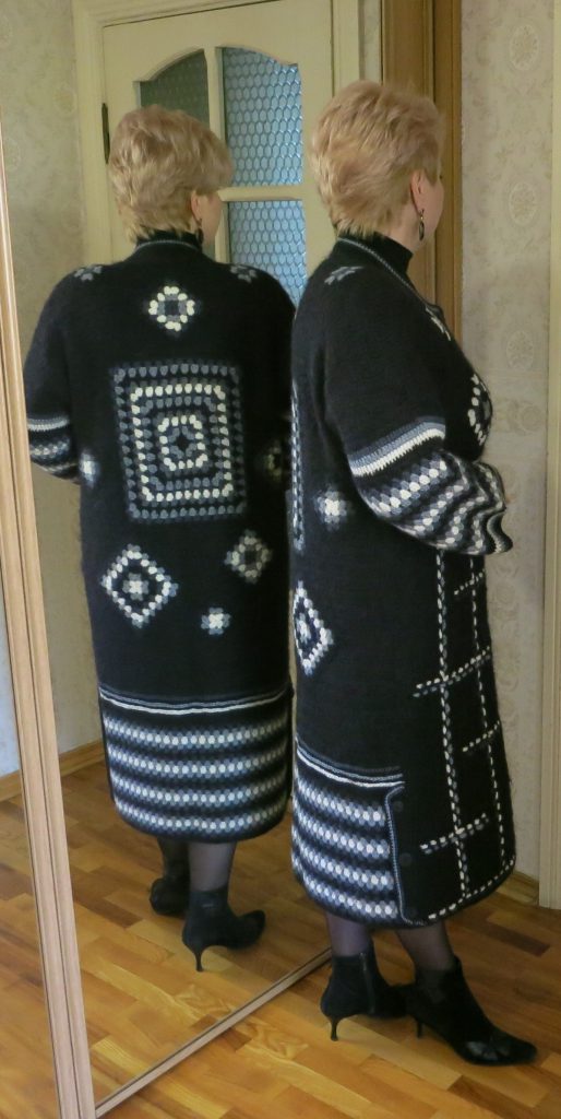вязаное пальто