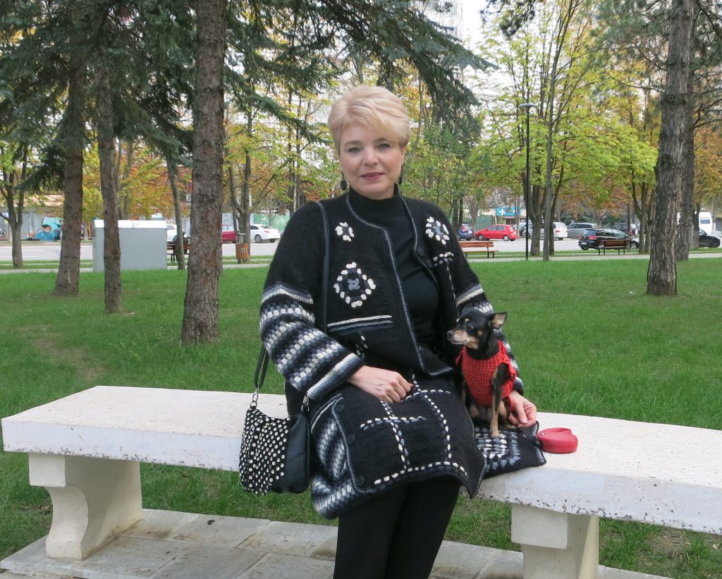 вязаное пальто