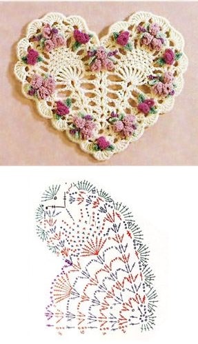 вязаные сердечки