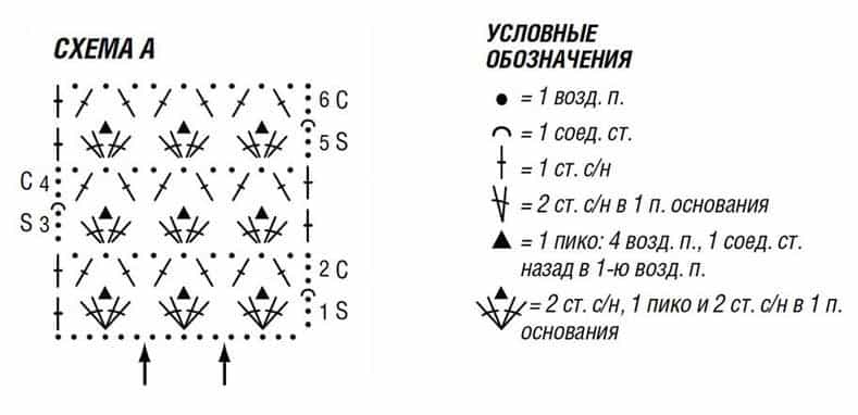 схема вязания крючком