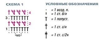 схема вязания крючком