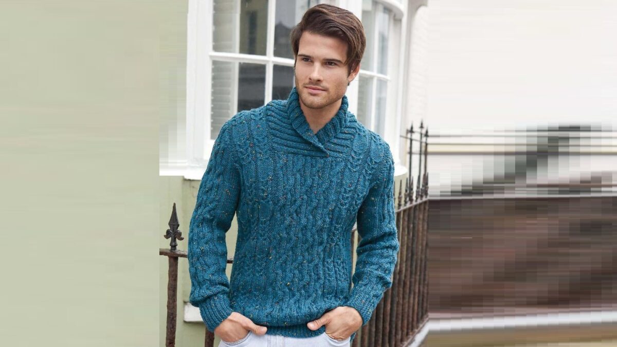Pullover with shawl collar