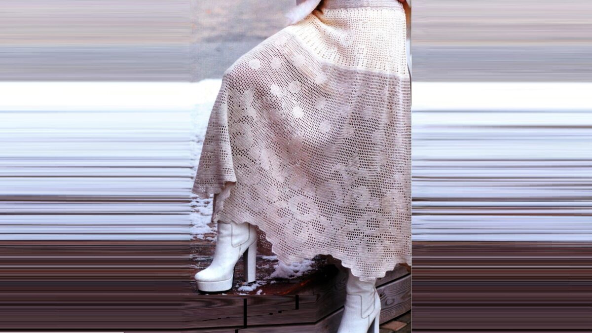 Белая юбка «Снежная королева»