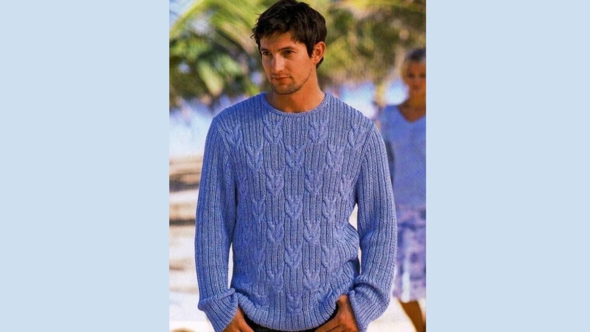 Мужской пуловер “Морские узлы”