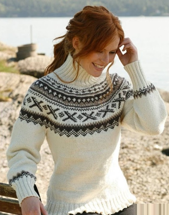 Sweater with Norwegian pattern - Lilia Vignan
