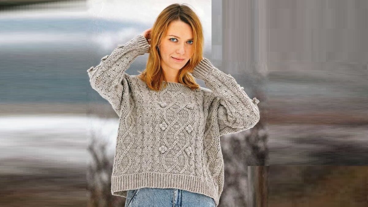 Пуловер «Плетение»