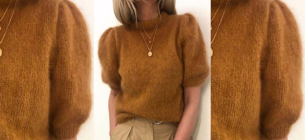 Джемпер с рукавом-фонариком