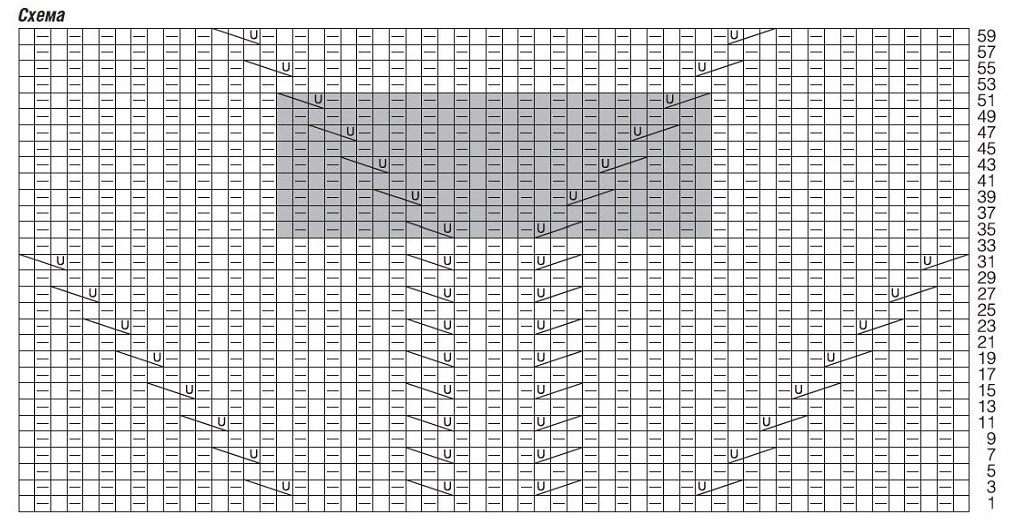 схема вязания спицами