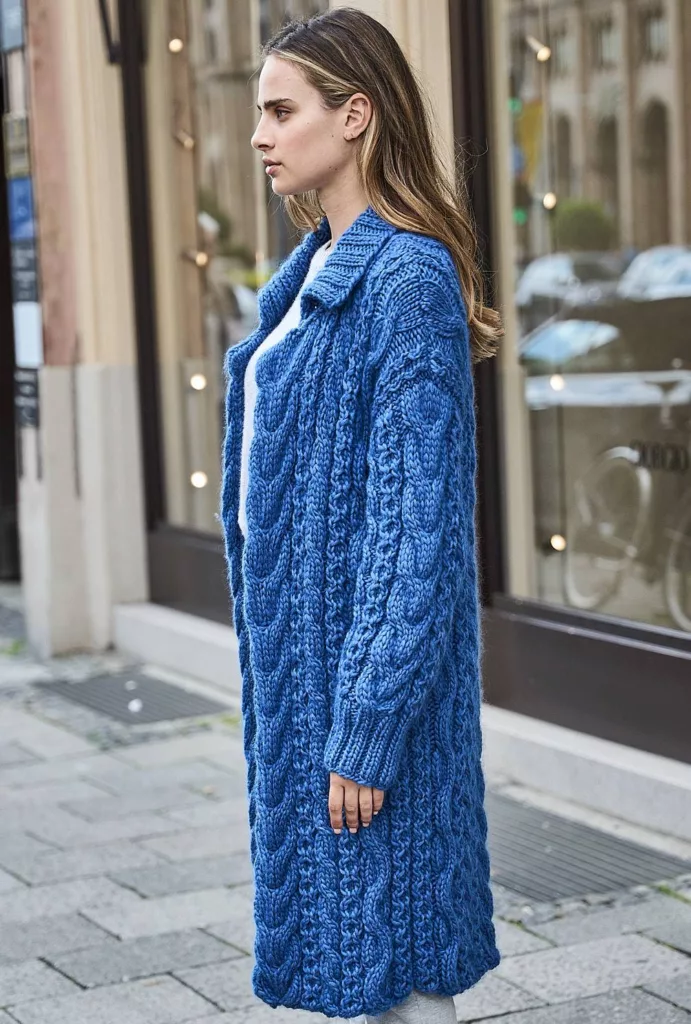 вязаное пальто