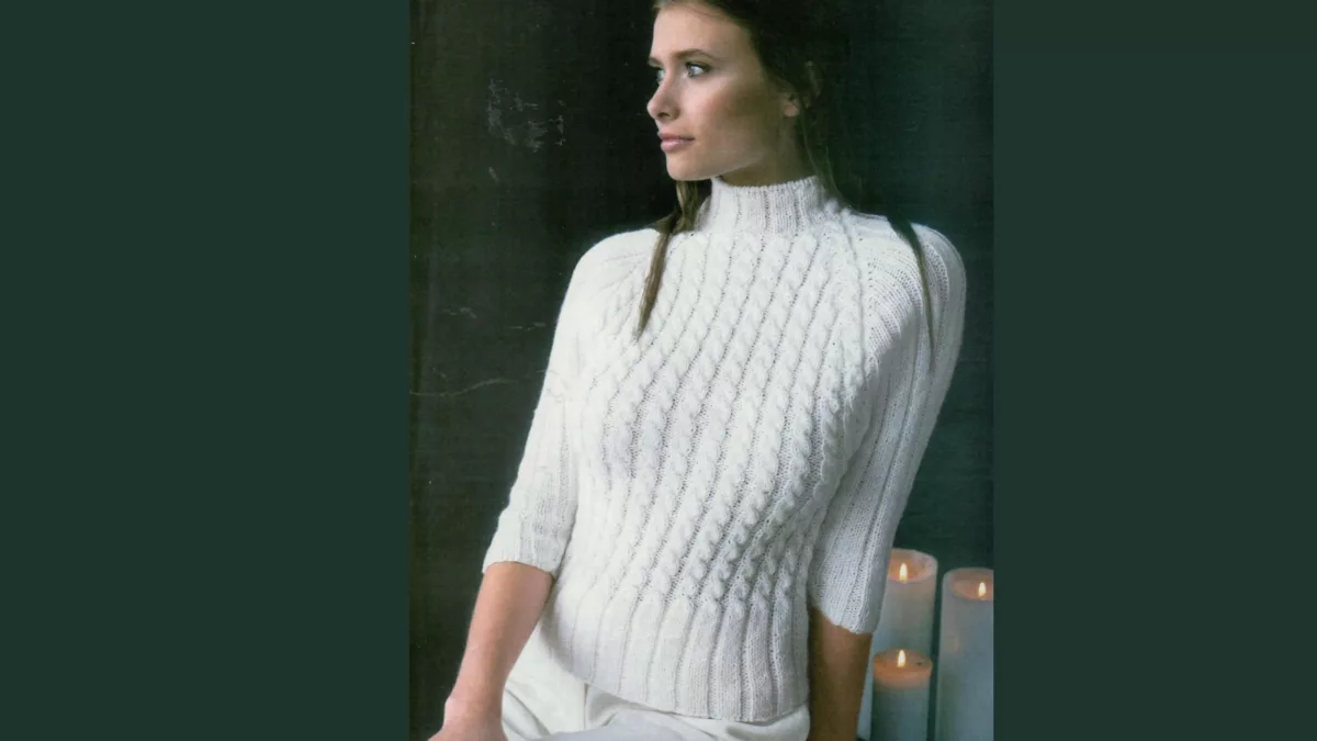 Элегантный свитер  “Снежный вихрь”.