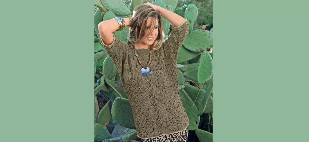 Pullover with dolman sleeves