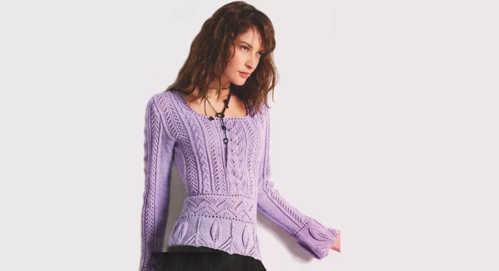  Романтичный ажурный пуловер
