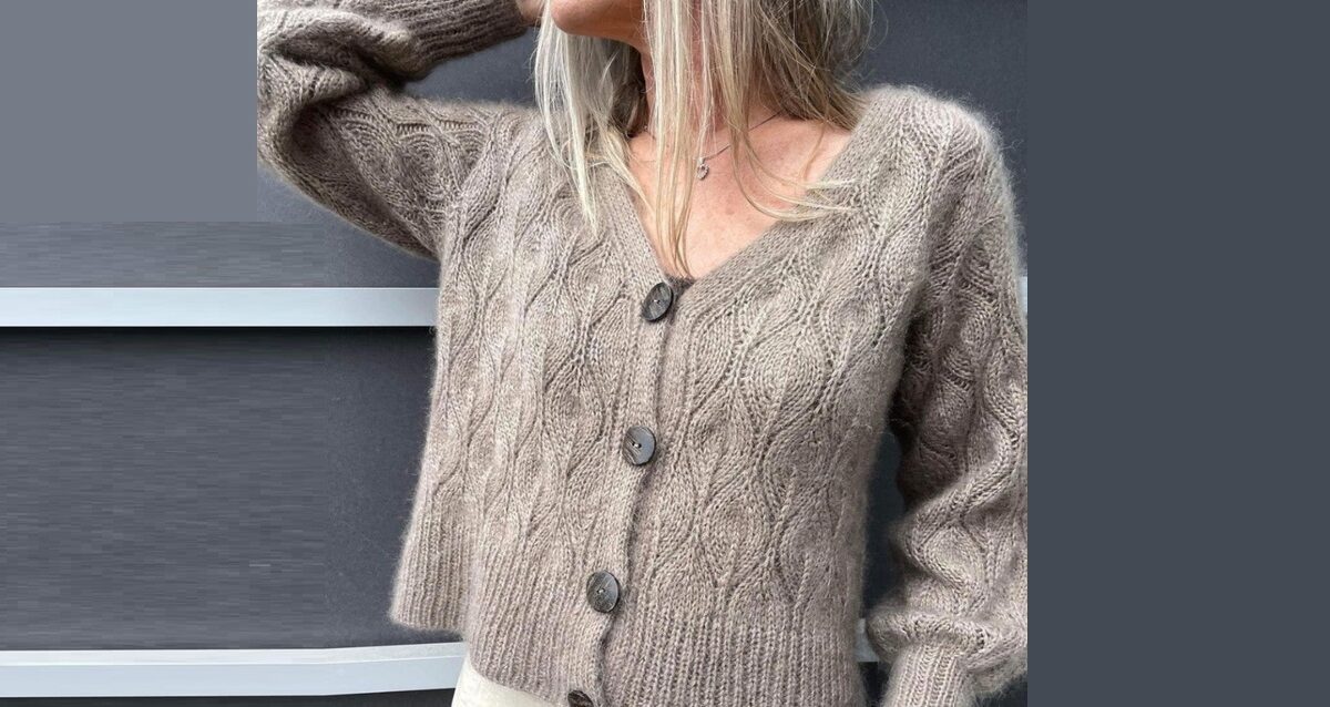 Кардиган с листьями Olive Cardigan V-neck