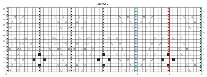 схема вязания спицами