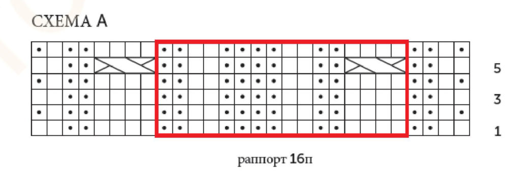 схема вязания спицами