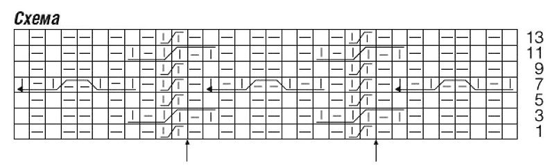 схема вязания спицами