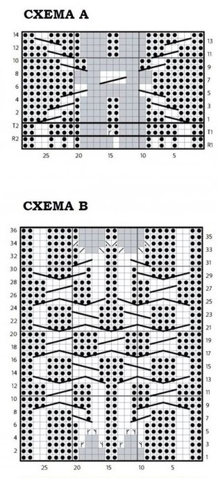 схема вязания спицами