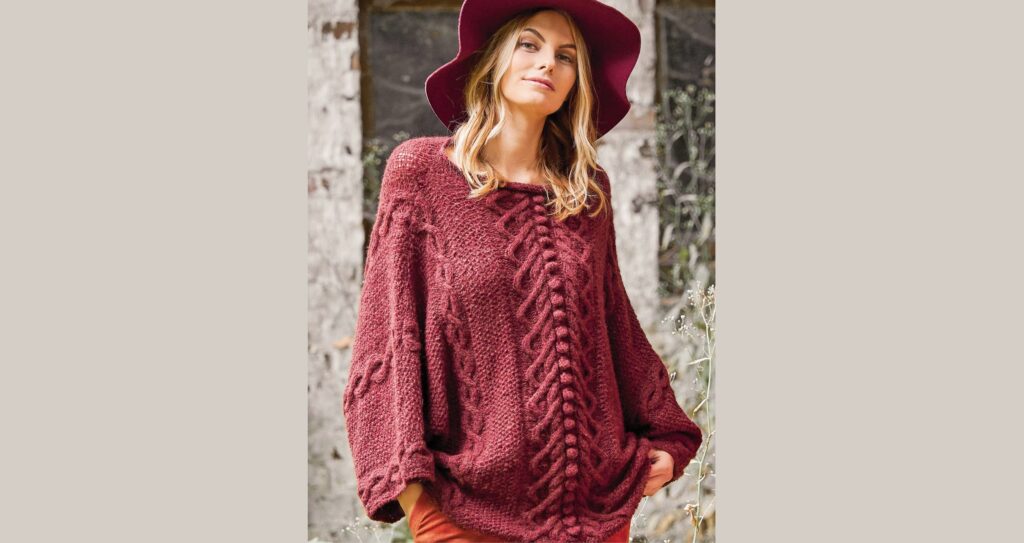 Pullover with dolman sleeves