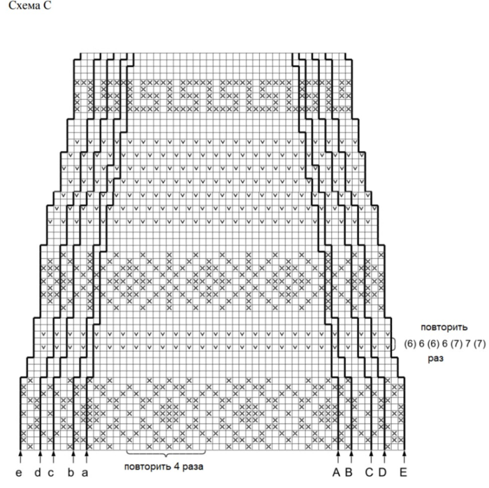 схема вязания спицами
