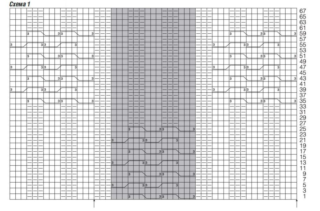 схема вязания спицами