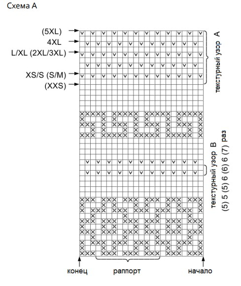 схема вязания спицами