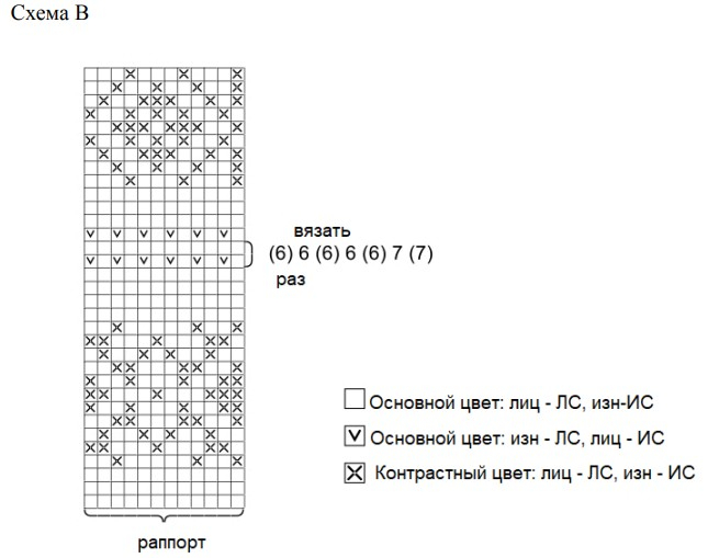 схема вязания спицами