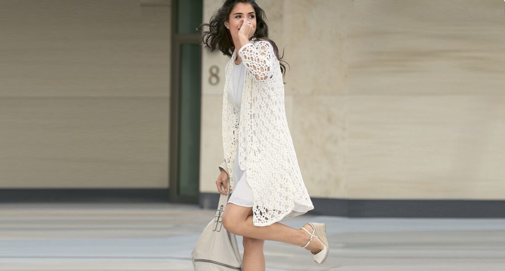 White lace cardigan