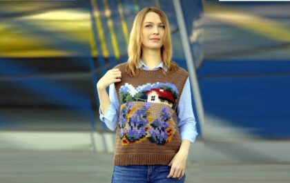 вязаная безрукавка