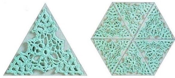 треугольный мотив крючком